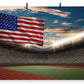 Stadium Hanging American Flag  Backdrop Football Field Photography Background