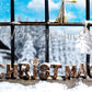 Merry Christmas Window Winter Backdrop for Picture