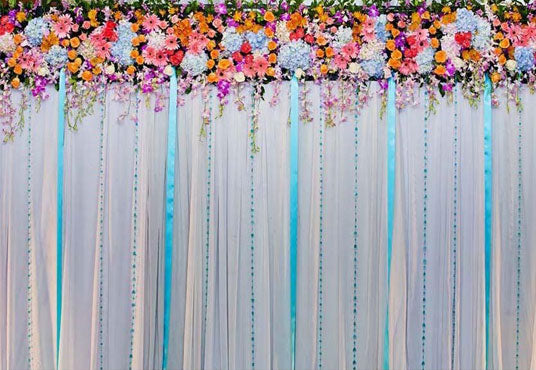 Wedding Backdrop Drapes Tablecloth Non Reflective Colorful Girl Baby Show Backdrop