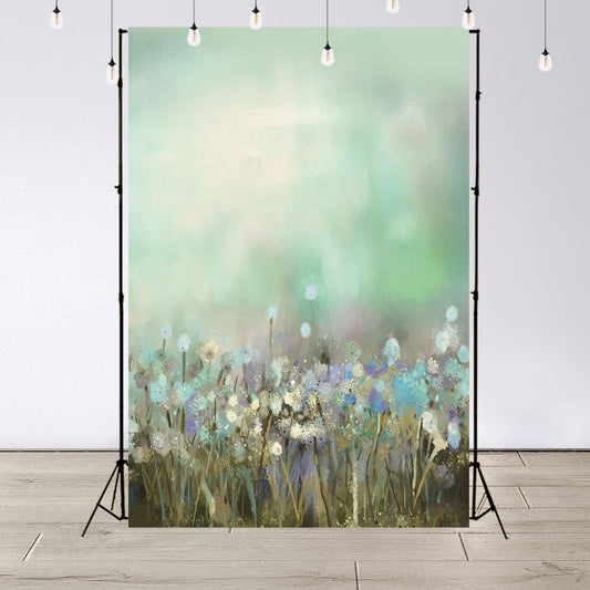 Baby Show Mint Abstract Dandelion Photo Backdrops