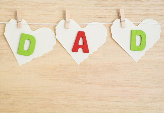 DAD Love Heart And Brown Wood Floor Backdrop for Father's Day Photography