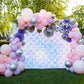 Mermaid Pink Blue Backdrop for Birthday Baby Show Party