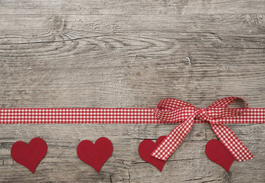 Wood Wall Red Heart Valentine's Day Photo Backdrops