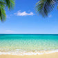 Blue Sea And Sand Beach Backdrop For Summer Seaside Scenery Photography