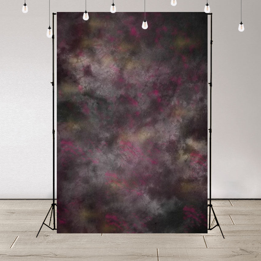 Grey with Pink Yellow Abstract Backdrop for Studio Prop