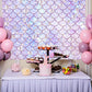 Mermaid Purple Backdrop for Birthday Baby Show Party