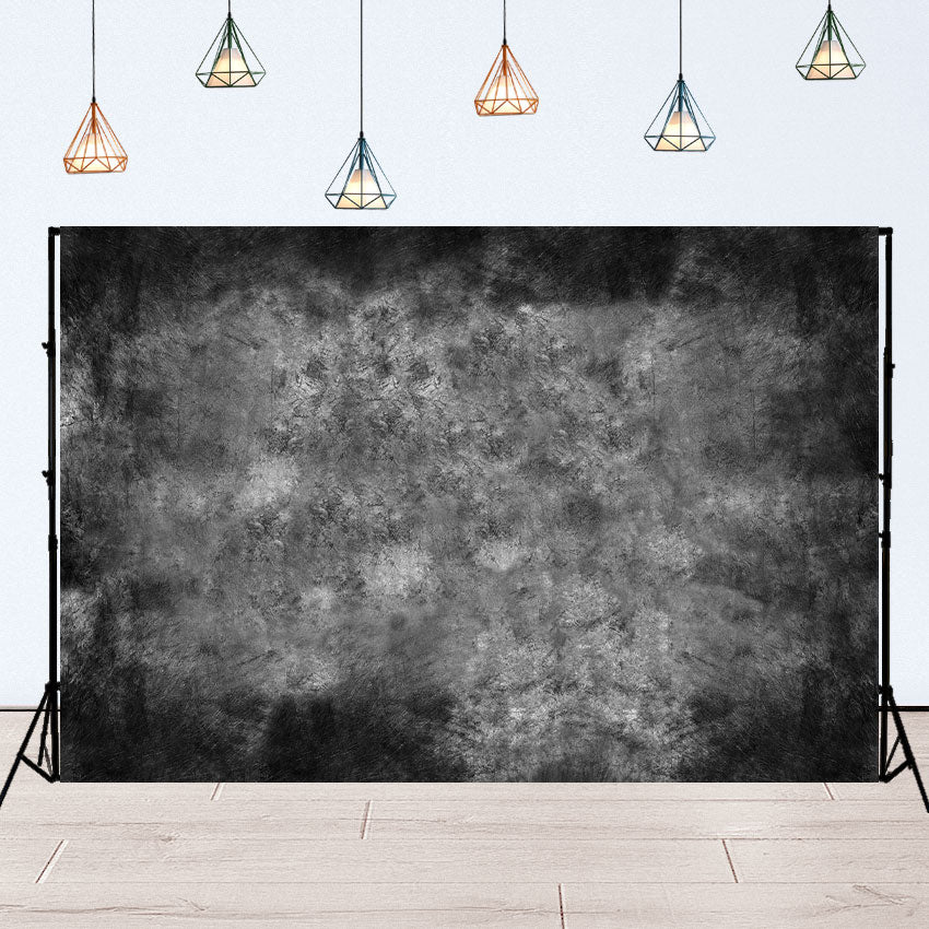 Black and Grey Mottled Abstract Portrait Backdrops for Photos