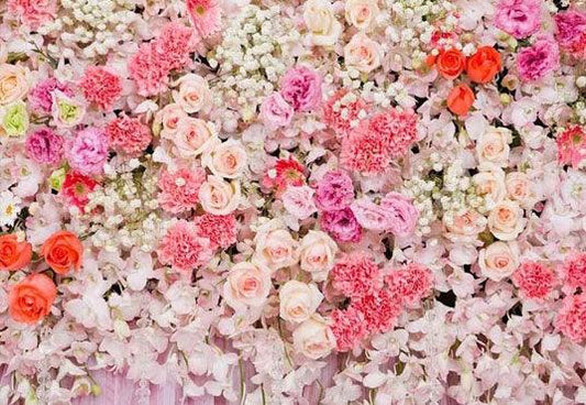 Colorful Flowers Wedding Valentine's Day Mother's Day Spring Floral Backdrops