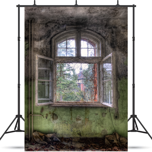 Abandoned Old Room With Windows Backdrop for Photography SBH0233