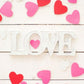 Pink Red Heart White Wood Floor Backdrop For Mother's Day Photography