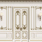Luxurious Wedding Gold Texture White Wall Door Backdrop for Studio Prop