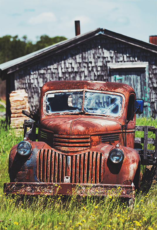 Old Abandoned Automobile Backdrop for Photography SBH0229