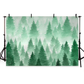 Watercolor Fantasy Landscape Winter Foggy Forest Hill Backdrop for Christmas Photography SBH0150
