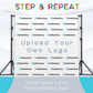 Step & Repeat Backdrop (Upload Your Custom Logo)