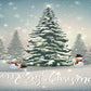 Merry Christmas Cartoon Snowman Backdrops