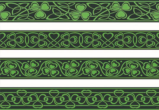 St. Patrick's Day Green Backdrop Clover Leaves Background