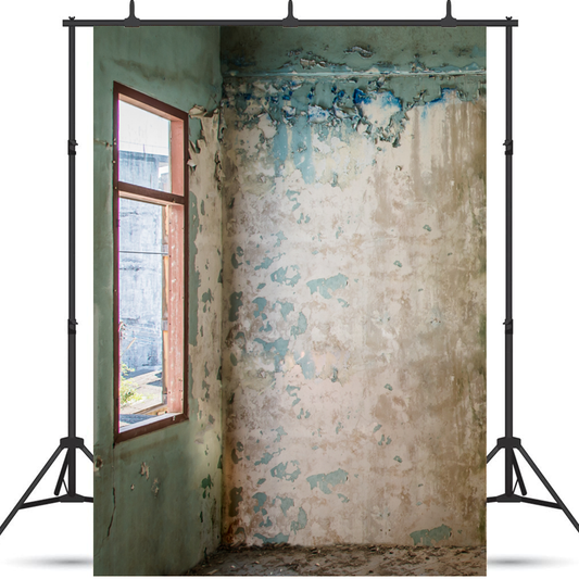 Abandoned Room With Window Texture Photography Backdrop SBH0158