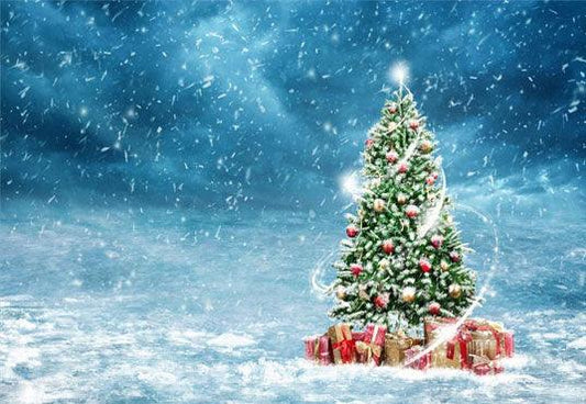 Snowflake Christmas Tree Backdrop for Party