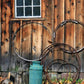 Brown Barn Wood Door Photo Booth Prop Backdrop for Autumn