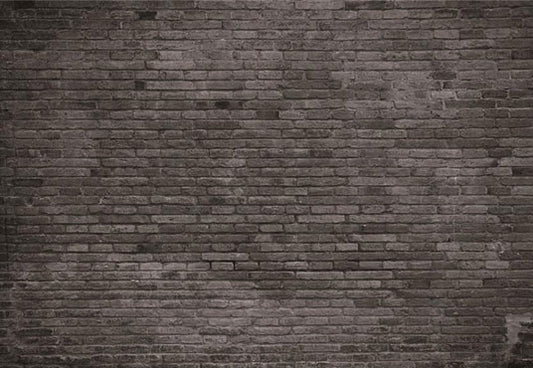 Black Brick Wall Fabric Photography Backdrop for Studio