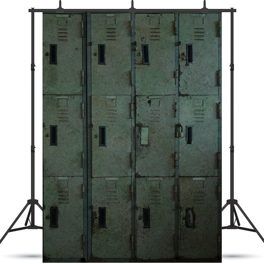 Old Rusty Gym Lockers Backdrop for Sports Photography SBH0236