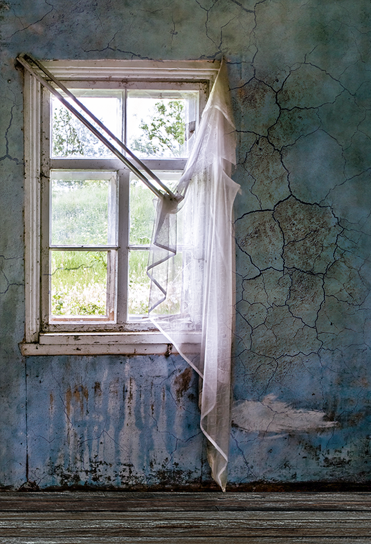 Grunge scene View On Broken Window Backdrop for Photography SBH0151