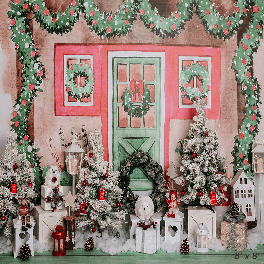 Merry Christmas Watercolour Backdrop for photoshootings SBH0263