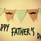 Father's Mustache Banner Brown Backdrop for Father's Day Photography