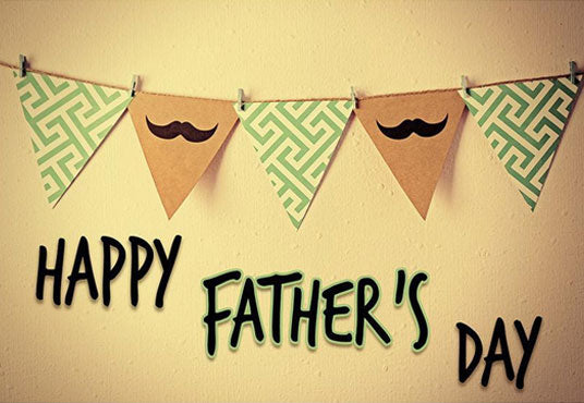 Father's Mustache Banner Brown Backdrop for Father's Day Photography