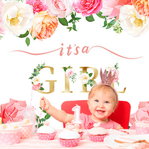 Flower  Decoration Girl Photography Backdrop for Birthday Baby Shower