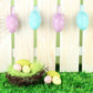 Easter Fence Colorful Eggs Photo Booth Prop Backdrops