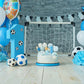 Blue Theme Boy 1st Birthday Backdrops Wood Photography for Party