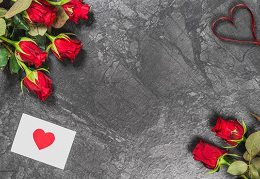 Red Rose And Love Heart Backdrop For Mother's Day Valentine's Day Photography Background