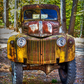 Rusted Rustic Vintage Car Backdrop for Photography SBH0228