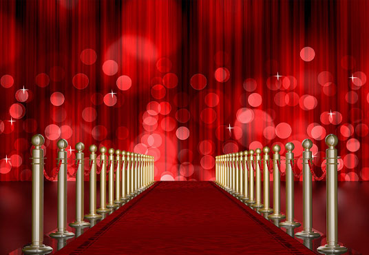 Red Carpet Gold Decor Glitter Session Backdrops