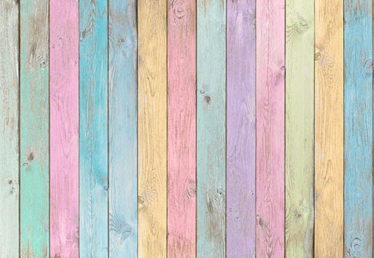 Colorful Wood Floor Texture Backdrop for Photography Photo Booth