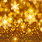 Bokeh Gold Glitter Snowflake Backdrop for Photography