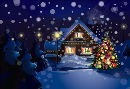 Night of Christmas Winter Backdrops