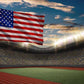 Stadium Hanging American Flag  Backdrop Football Field Photography Background