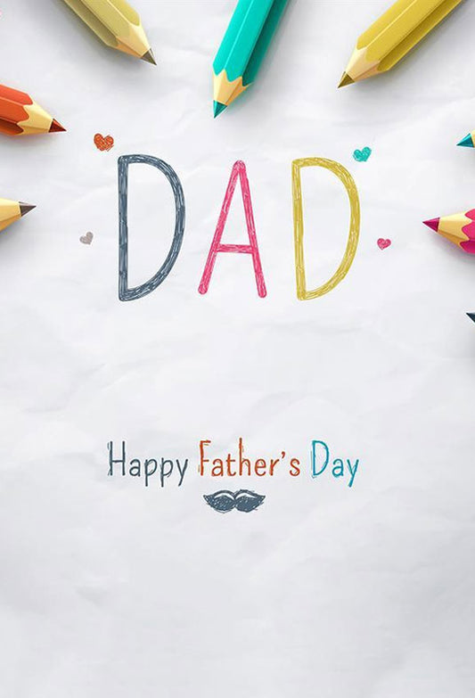 Happy Father's Day Pencil Decoration Background for Photography Backdrop