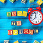 Blue Wood Floor Backdrop Back to School Theme  Photography Background