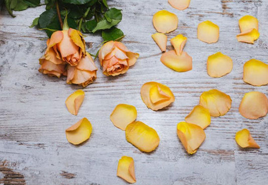 Wood Printed Yellow Petals Flowers Backdrop For Photography