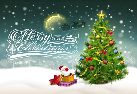 Merry Christmas Backdrop Happy New Year Background