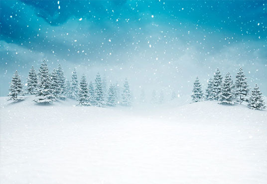 Winter Snow Cover Photography Backdrop Background