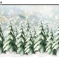 Green Pine Trees With Lights Christmas Background for Studio photography SBH0272