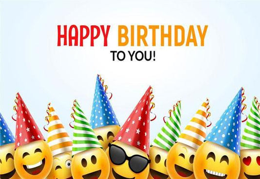 Happy Birthday Smile Face Photography Backdrops