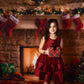 Socks Bow Brick Fireplace Christmas Photo Booth Backdrops