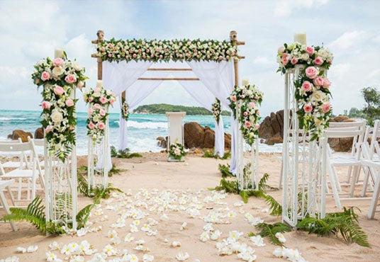 Seaside Beautiful Scenery Backdrop for Wedding Photography Background