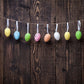 Brown Wood Wall Colorful Eggs Backdrop for Easter