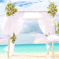 Wedding Seaside Beauty White Flowing Curtain Backdrop for Summer Sea Photography